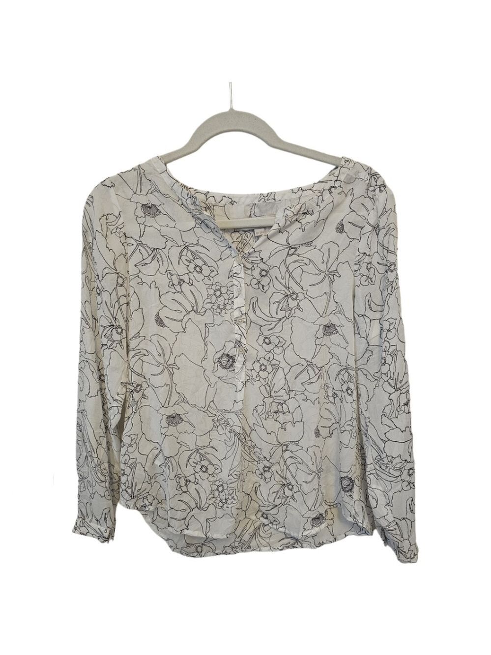 LOFT Sheer Floral  Blouse